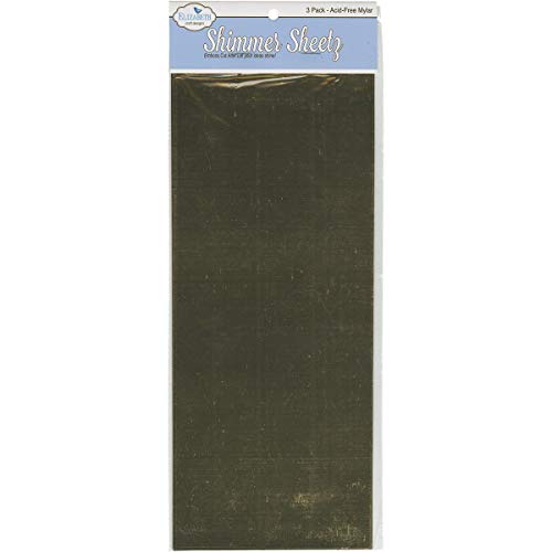 Elizabeth Craft Designs - Plancha de Polietileno tereftalato (Pet, 12,7 x 30,5, 3 Unidades), Color Dorado
