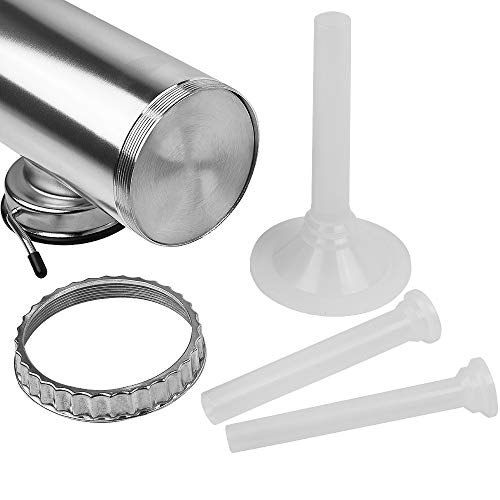 Embutidora de Salchichas Manual en aluminio con Ventosa de Sujeción - cantidad de llenado 2,5 kg - 3 tubos de distintos grosores (12 mm, 16 mm, 20 mm)