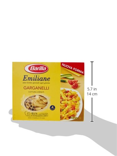 Emiliane Barilla Pasta con Huevo Garganelli, 250 gr