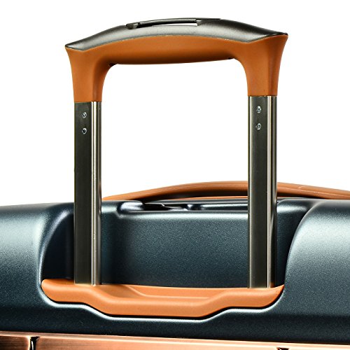 Eminent Gold Maleta Grande Nostalgia 78cm 123L 4 Maleta Viaje rígida 4 Dobles Ruedas giratorias 360° Policarbonato Gris