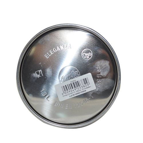 Emsa Termo Eleganza Jarra térmica de acero inoxidable, apertura fácil que permite un fácil llenado y lavado, mantenimiento 12 h caliente y 24 h frío, 1.3 l