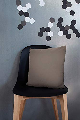 Encasa Homes Fundas de Cojines 2 Piezas (60 x 60 cm) - Beige - Lona de algodón teñida Forma sólida, Decorativa, Grande y Colorida, Lavable Funda Almohada para Sala de Estar, Dormitorio