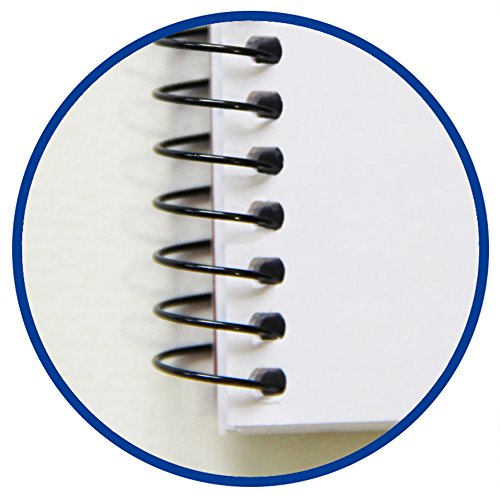 Enri 100430069 Cuaderno espiral, Tapa dura, 80 hojas, Paquete de 5, Colores surtidos, Formato Fº