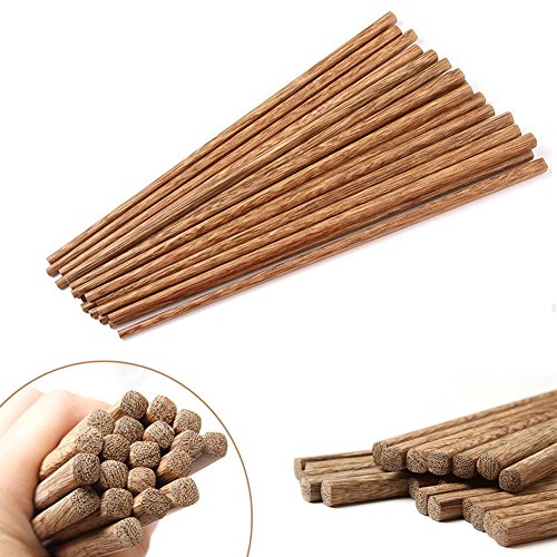 EQLEF Cocina con Palillos Chinos, 4 Pares de Palillos Chinos de Madera Largos 38cm/14.9 Pulgadas