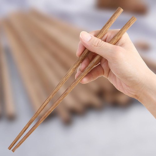 EQLEF Cocina con Palillos Chinos, 4 Pares de Palillos Chinos de Madera Largos 38cm/14.9 Pulgadas