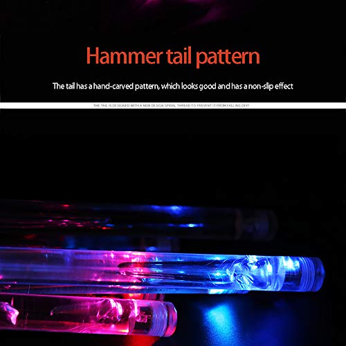 Eqwr led luz Tambor Baquetas Baquetas con Luces Baquetas de Tambor Antideslizantes,baqueta de Jazz Brillante,para niños Estudiantes y Adultos,para actuaciones nocturnas Eescenarios