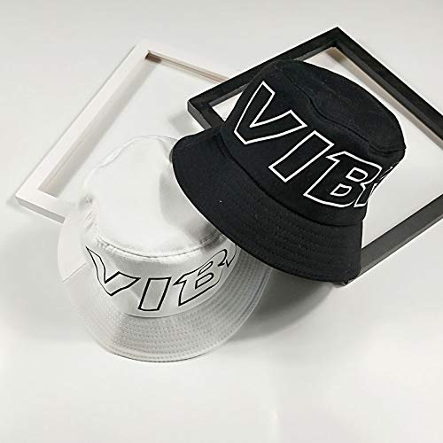 ERCZYO Marea Viva Hombres y Mujeres Salvajes Sombrero literaria Letras ollas del Sol del Sombrero del Sombrero de Visera Salidas al Aire Libre (Color : White, Size : Adjustable)