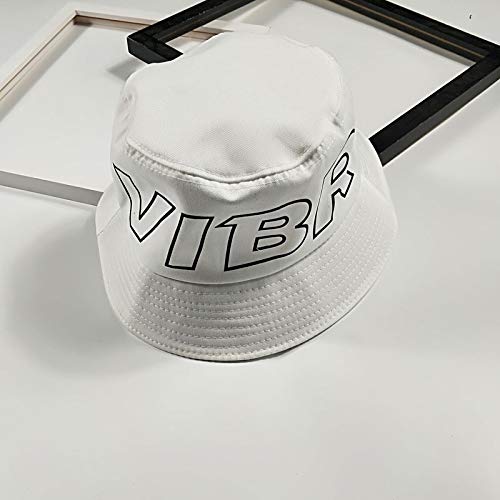 ERCZYO Marea Viva Hombres y Mujeres Salvajes Sombrero literaria Letras ollas del Sol del Sombrero del Sombrero de Visera Salidas al Aire Libre (Color : White, Size : Adjustable)