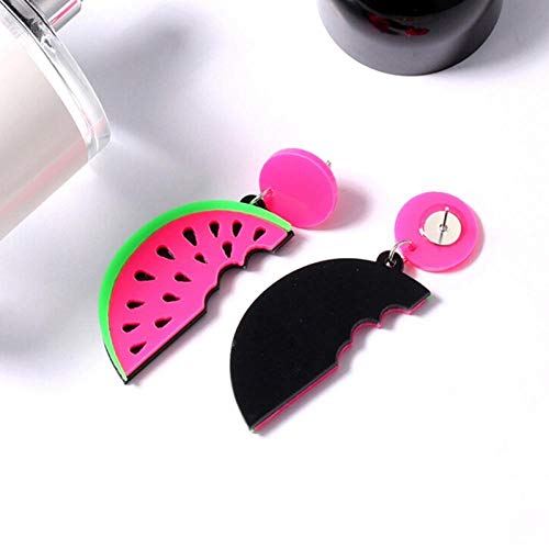 Erin Punk Summer Fashion Style Candy Gran Forma De Sandía Fruta Mujer Pendientes Largos Mujer Pendientes Largos Gotas
