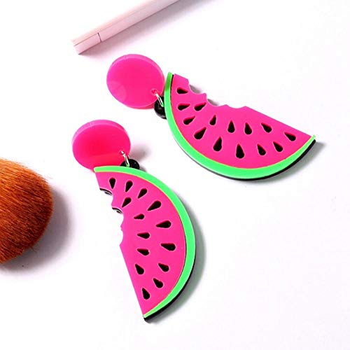 Erin Punk Summer Fashion Style Candy Gran Forma De Sandía Fruta Mujer Pendientes Largos Mujer Pendientes Largos Gotas