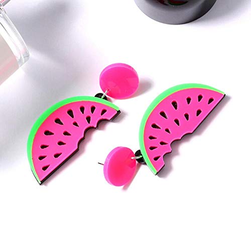 Erin Punk Summer Fashion Style Candy Gran Forma De Sandía Fruta Mujer Pendientes Largos Mujer Pendientes Largos Gotas