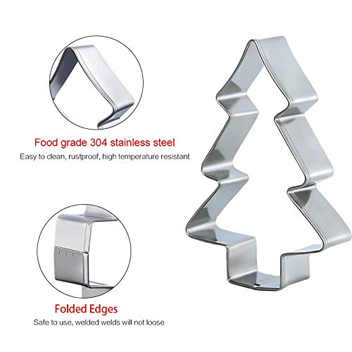 esafio Cortadores de Galletas,Moldes de Galletas Cortado para Hacer Galletas Glaseado Azúcar y Decoración de Pasteles,304 Acero Inoxidable (12pcs)