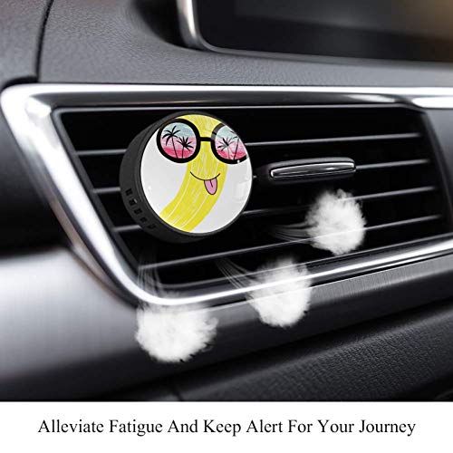 Eslifey Difusor de ambientador de Coche de Goma EVA para aromaterapia, diseño de Frutas de plátano
