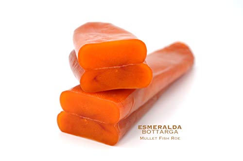 Esmeralda Bottarga rallada en tarro de 70 g - Caviar mediterráneo - (Huevas de salmonete secas) Captura salvaje kosher del mar Mediterráneo