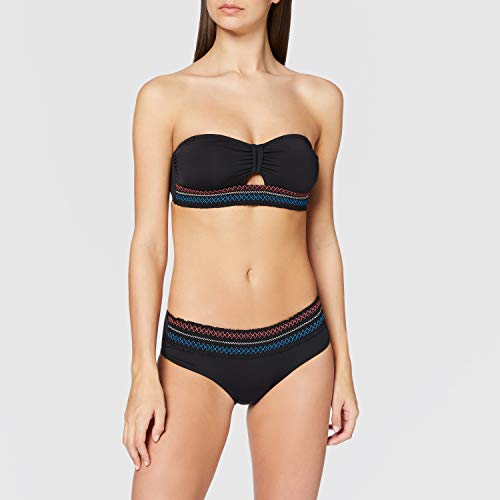 Esprit Blanca Beach Pad.Band Tops de Bikini, Negro (Black 001), 38 para Mujer
