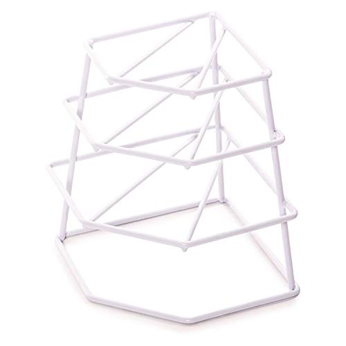 Estante para platos Home treats de esquina, para armario o encimera, color blanco