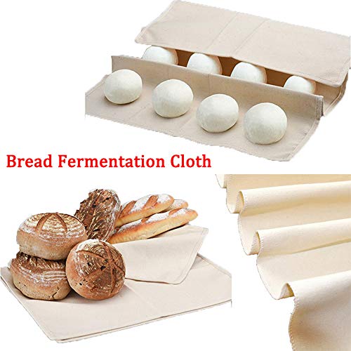 Estera para Hornear, Lino Tela fermentada Tela de Prueba Panaderos de Tela Couche para Pan Baguette Pastelería