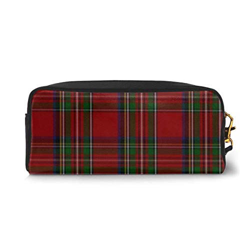 Estuche elegante Royal Stewart Tartan Plaid Pen Bag Bolsa de Maquillaje Cartera de Gran Capacidad Portátil Maquillaje Bolsas de Maquillaje Organizadores para Estudiantes o Mujeres
