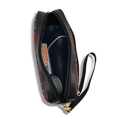 Estuche elegante Royal Stewart Tartan Plaid Pen Bag Bolsa de Maquillaje Cartera de Gran Capacidad Portátil Maquillaje Bolsas de Maquillaje Organizadores para Estudiantes o Mujeres