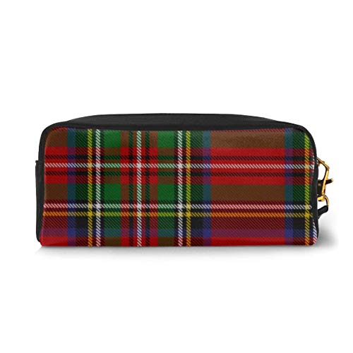Estuche para lápices rojo Royal Stewart Tartan Pen Bag Bolsa de maquillaje Cartera de gran capacidad portátil de maquillaje Organizadores para estudiantes o mujeres