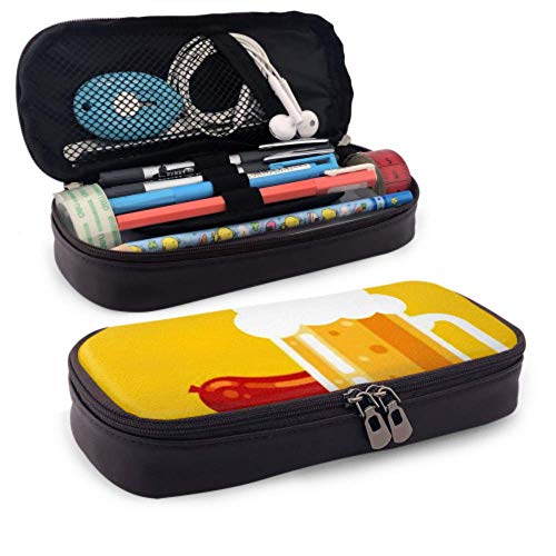 Estuche para lápices - Taza de pinta Espuma de vidrio Cerveza ligera Estuche para lápices de alta capacidad Organizador de papelería Estuche de maquillaje de viaje multifunción, Estuche para lápices