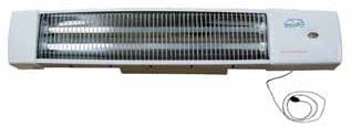 Estufa baño pared – Radiador electrico de pared con cuerda, infrarrojos, color blanco, 1200W