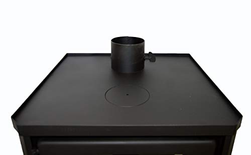 Estufa de leña con horno, estufa de cocina, 14 kW de potencia de calentamiento