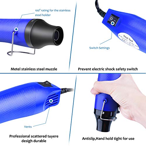 ETEPON Mini Pistola de Aire Caliente Manualidades 300W (Azul)