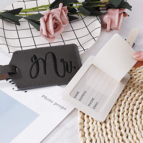 Etiqueta de Equipaje Mr. and Mrs.Identificador Etiqueta, Etiqueta de Equipaje de Boda para Pareja Maleta Viaje Luna de Miel Boda Novia Fiesta de Compromiso Ideas Regalo 2 Piezas