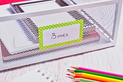 Etiquetas Adhesivas Con El Nombre Del Punto 300 Etiquetas Con Bordes De Colores, Colores Surtidos (3 Colores), Tamaño 90x50 Mm