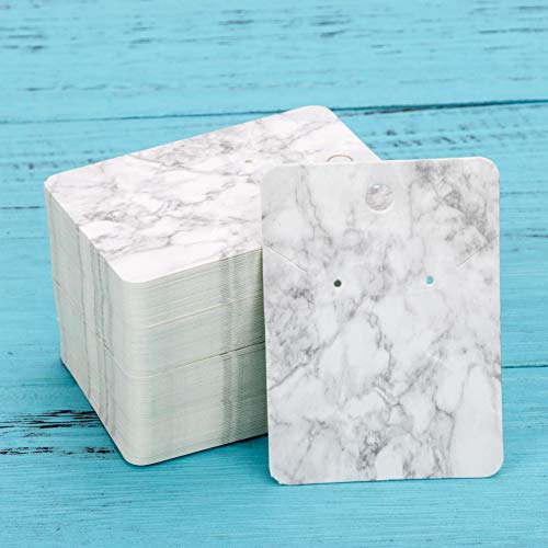Etiquetas de regalo de papel tarjetas de aretes, 100 piezas de tarjetas postales de papel con 100 bolsas autoadhesivas, etiquetas de colores 3.75 x 1.96 pulgadas (Green Feather)
