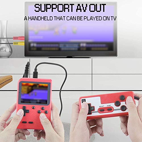 ETPARK Consola de Juegos Portátil, 400 Juegos Retro 2.8 Pulgadas Pantalla a Color Soporte para Jugadores Duales y Conexión de TV