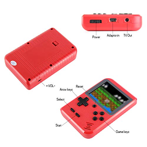 ETPARK Consola de Juegos Portátil, 400 Juegos Retro 2.8 Pulgadas Pantalla a Color Soporte para Jugadores Duales y Conexión de TV