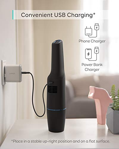 Eufy by Anker, HomeVac H11 (actualizado), aspiradora de mano inalámbrica, ultraligera de 1 libra, 5500Pa potencia de succión, carga USB, para limpieza del hogar