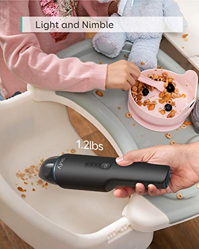 Eufy by Anker, HomeVac H11 (actualizado), aspiradora de mano inalámbrica, ultraligera de 1 libra, 5500Pa potencia de succión, carga USB, para limpieza del hogar