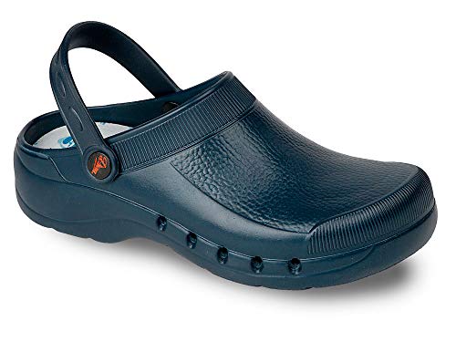 EVA Color Marino Talla 45, Zueco de Trabajo para sanidad y hostelería Unisex Certificado CE EN ISO 20347 Marca DIAN
