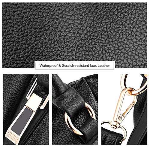 EVEOUT Bolso de cuero vegano suave para mujer,Bolsos de Mano Retro, Bolso de Hombro con Asa Superior para el Trabajo Casual, Bolso Clásico de Hobo con Borla Bolsas de Viaje para Mujer
