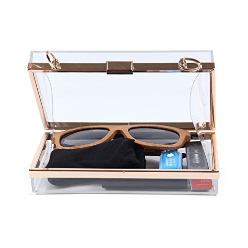 EVEOUT Mujeres Acrílico Moda Transparente Embragues de la Noche Caja Transparente Bolso de la Jalea de la Cruz del Cuerpo del Bolso del Monedero de Las Señoras Regalo