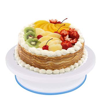 EVER RICH ® Kit de Herramientas de repostería para Pasteles. Kit Profesional de decoración de Magdalenas para Hornear, Soporte Giratorio (6 PCS)