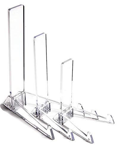 Expositor: Vertical de plástico tamaño pequeña: 12.5cm, 4" : Soporte de placa, Plataforma