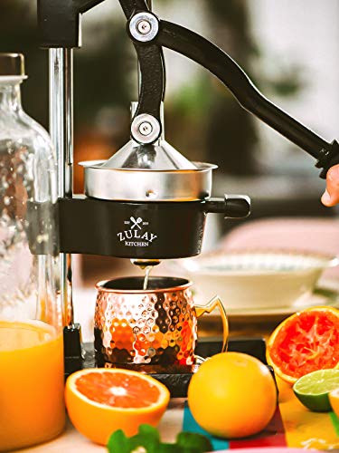 Exprimidor de cítricos profesional, prensa manual de cítricos y exprimidor de naranja, exprimidor de limón de metal – Exprimidor manual de limón de alta calidad y soporte para exprimidor de lima