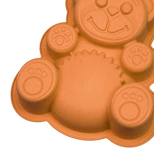 F-blue La Forma del Oso Torta del silicón 3D del Molde para Hornear de Chocolate para Hornear dLy de Dibujos Animados Fabricante de moldes Bandeja de Horno moldes de la Torta de Chocolate Fondant