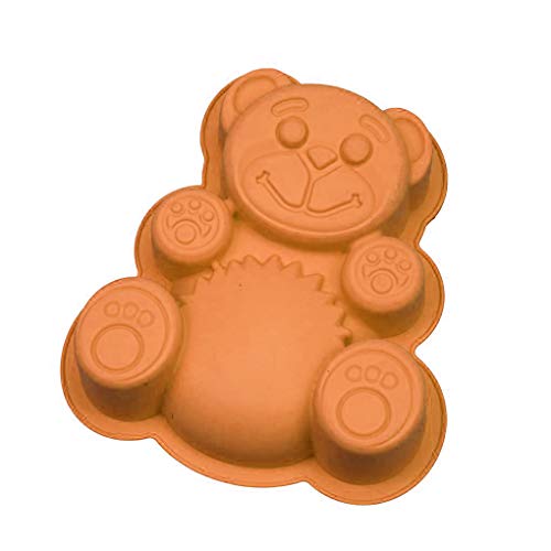 F-blue La Forma del Oso Torta del silicón 3D del Molde para Hornear de Chocolate para Hornear dLy de Dibujos Animados Fabricante de moldes Bandeja de Horno moldes de la Torta de Chocolate Fondant