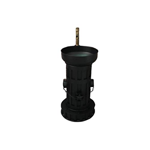 F-HOME Lavabo, Inicio Lavabo Industrial Vintage De Hierro Bar Exterior Cafetería Aseo Lavabo Personalizado (Color : Negro)