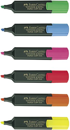 Faber-Castell 154863 - Caja con 10 marcadores fluorescentes Textliner 48, color verde