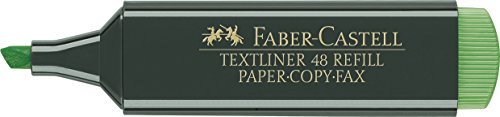 Faber-Castell 154863 - Caja con 10 marcadores fluorescentes Textliner 48, color verde