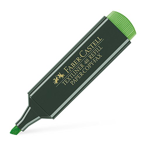 Faber-Castell 154863 - Caja con 10 marcadores fluorescentes Textliner 48, color verde