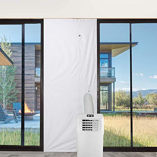 Fabur 210 * 90CM Cubierta Aislante para Puertas de Tela para Aparatos De Secadoras, Tela de Aislamiento para Aire Acondicionado Portátil Sello De Tela Evita La Entrada de Mosquitos