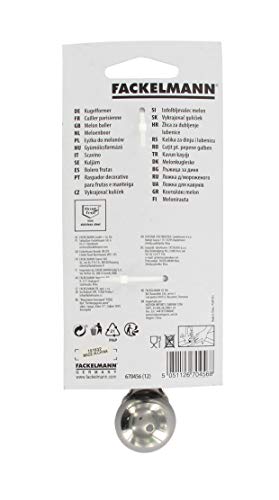 Fackelmann Elemental Bolero, Vaciador Fruta, Bola de melón, Acero Inoxidable Mango Tubular, 16,5cm, 1ud