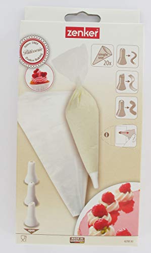 Fackelmann Set 20 Mangas desechables + 3 boquillas 42785, 33x19cm